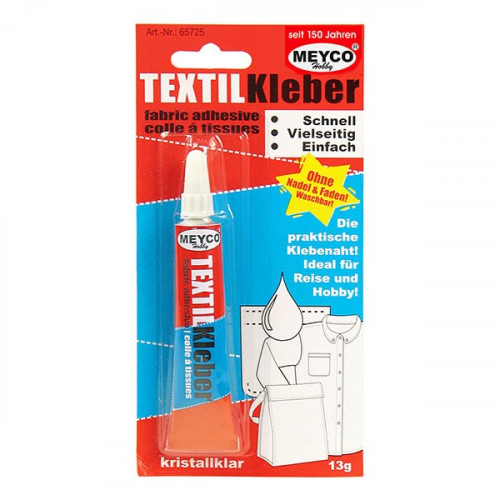 MEYCO - Textile Glue - Fabric Adhesive - Elastic and Washable - 13g