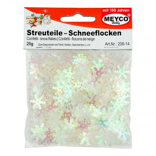 MEYCO - Confettis - Flocons de Neige - Sachet de 20g