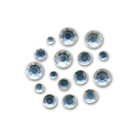 MEYCO - Box of About 300 Acrylic Rhinestones - 2 to 4 mm - 'Crystal'