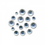 MEYCO - Box of About 300 Acrylic Rhinestones - 2 to 4 mm - 'Crystal'