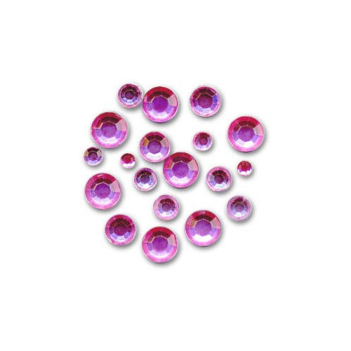 MEYCO - Boîte d'Environ 300 Strass Acrylique - 2 à 4 mm - 'Rose'