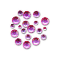 MEYCO - Box of About 300 Acrylic Rhinestones - 2 to 4 mm - 'Pink'