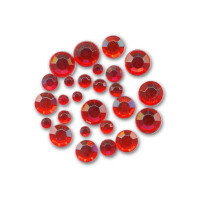 MEYCO - Box of About 300 Acrylic Rhinestones - 2 to 4 mm - 'Ruby'