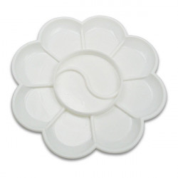 MEYCO - Palette de Mélange en Plastique - Blanc - Ø 14cm