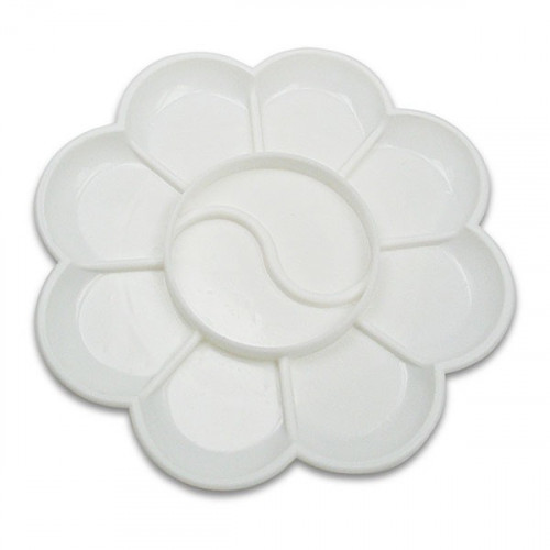 MEYCO - Palette de Mélange en Plastique - Blanc - Ø 14cm