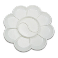 MEYCO - Palette de Mélange en Plastique - Blanc - Ø 14cm