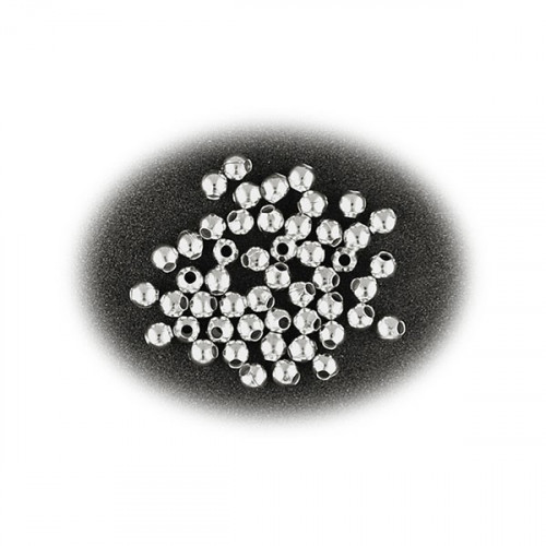 MEYCO - Beads – Squeeze Fitting - Rounds - Ø 1,5mm - Bag of 60 - Silver