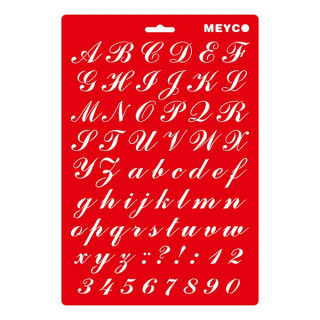 MEYCO - Pochoir - 20 x 31 cm - 66004 - Écriture Cursive - 22mm