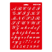 MEYCO - Pochoir - 20 x 31 cm - 66004 - Écriture Cursive - 22mm