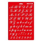 MEYCO - Stencil - 20 x 31 cm - 66004 - Cursive Writing - 22mm