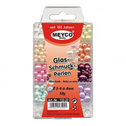 MEYCO - Jewellery Glass Beads Mix - 9 Colors - 50g