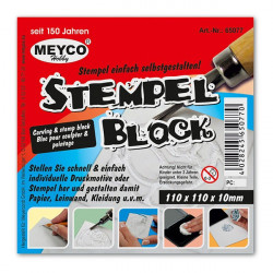 MEYCO - Bloc pour Sculpter & Pointage - 110 x 110 x 10 mm