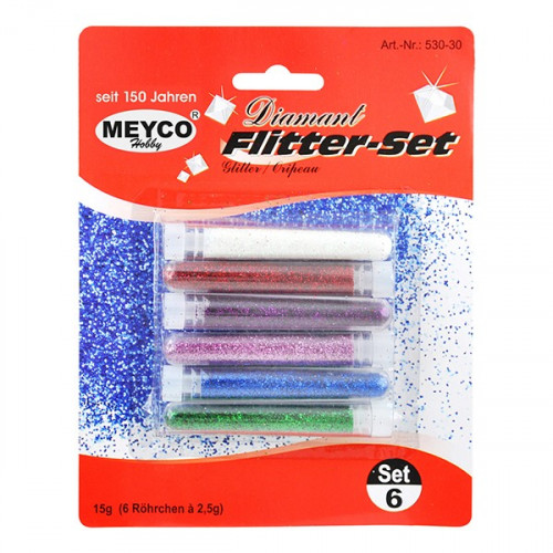 MEYCO - Paillettes - Set de 6 Couleurs - 6 x 2.5g