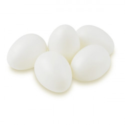 MEYCO - Mini Oeufs en Plastique - Blanc - 3,9 x 2,9cm