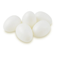 MEYCO - Mini Oeufs en Plastique - Blanc - 3,9 x 2,9cm
