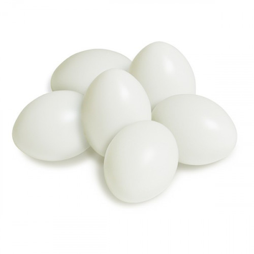 MEYCO - Plastic Eggs - White - 6 x 4,5cm
