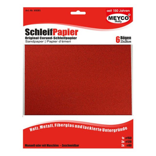 MEYCO - Sandpaper - Abrasive Paper - Set of 6