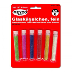 MEYCO - Petites et Fines Perles de Verre - 6 Couleurs - 50g
