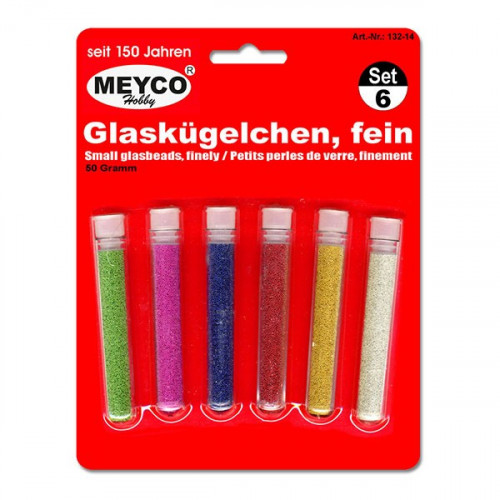 MEYCO - Small and Fine Glass Beads - 6 Colors - 50g