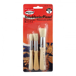 MEYCO - Set of 3 Stencil Brushes - Sizes 2/4/6