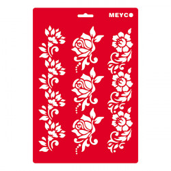 MEYCO - Stencil - 20 x 31 cm - 66042 - Flower / Rose Border