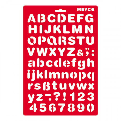MEYCO - Pochoir - 20 x 31 cm - 66050 - Écriture - 23mm