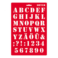 MEYCO - Stencil - 20 x 31 cm - 66053 - Saloon Writing - 27mm
