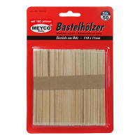 MEYCO - Bâtonnets de Glace en Bois - 110 x 11mm - 50 Pièces