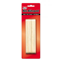MEYCO - Wood Mixer Sticks - Untreated Wood - Blister of 24 - 150 x 19 x 2mm