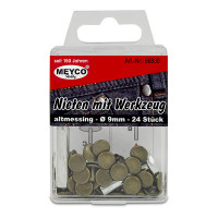 MEYCO - Rivets - Laiton Antique - Ø 9mm - 24 Pièces