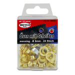 MEYCO - Eyelets - Brass - Ø 8mm - 24 Pieces