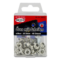 MEYCO - Eyelets - Silver - Ø 5mm - 40 Pieces
