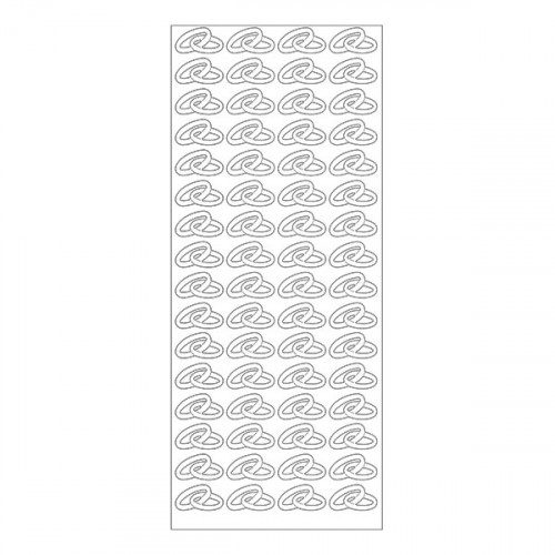 MEYCO - Stickers Décoratifs - Taille de la Feuille 10 x 23cm - Alliances - Argent