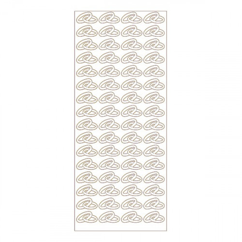 MEYCO - Stickers Décoratifs - Taille de la Feuille 10 x 23cm - Alliances - Or