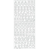 MEYCO - Stickers Décoratifs - Taille de la Feuille 10 x 23cm - Alphabet - Argent