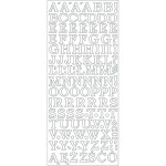 MEYCO - Decorative Stickers - Sheet Size 10 x 23cm - Alphabet - Silver