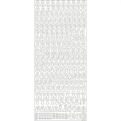 MEYCO - Decorative Stickers - Sheet Size 10 x 23cm - Alphabet - Silver