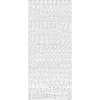 MEYCO - Decorative Stickers - Sheet Size 10 x 23cm - Alphabet - Silver