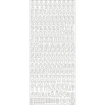 MEYCO - Stickers Décoratifs - Taille de la Feuille 10 x 23cm - Alphabet - Argent