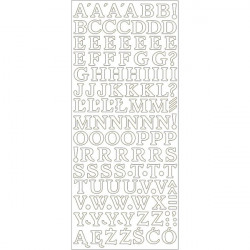 MEYCO - Decorative Stickers - Sheet Size 10 x 23cm - Alphabet - Gold