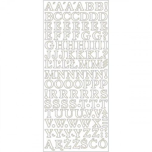 MEYCO - Stickers Décoratifs - Taille de la Feuille 10 x 23cm - Alphabet - Or