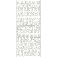 MEYCO - Decorative Stickers - Sheet Size 10 x 23cm - Alphabet - Gold