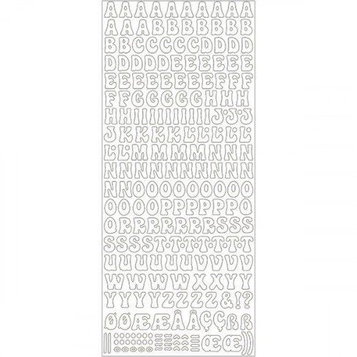 MEYCO - Decorative Stickers - Sheet Size 10 x 23cm - Alphabet - Gold