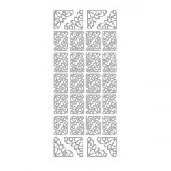 MEYCO - Stickers Décoratifs - Taille de la Feuille 10 x 23cm - Bordures - Argent