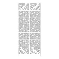 MEYCO - Stickers Décoratifs - Taille de la Feuille 10 x 23cm - Bordures - Argent