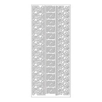 MEYCO - Decorative Stickers - Sheet Size 10 x 23cm - Borders - Silver