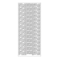 MEYCO - Decorative Stickers - Sheet Size 10 x 23cm - Borders - Silver