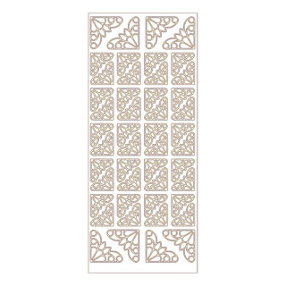 MEYCO - Stickers Décoratifs - Taille de la Feuille 10 x 23cm - Bordures - Or