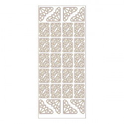 MEYCO - Stickers Décoratifs - Taille de la Feuille 10 x 23cm - Bordures - Or