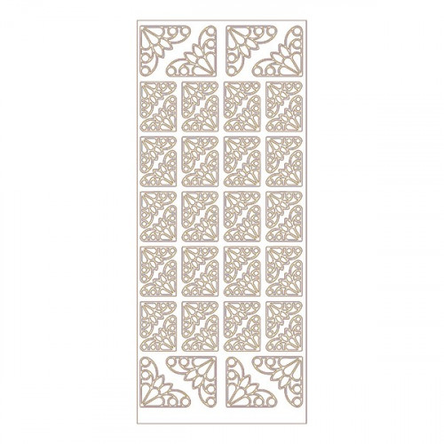 MEYCO - Stickers Décoratifs - Taille de la Feuille 10 x 23cm - Bordures - Or